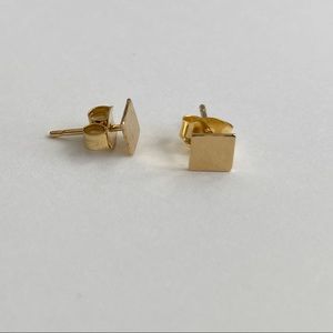 Gold Plated Square Studs